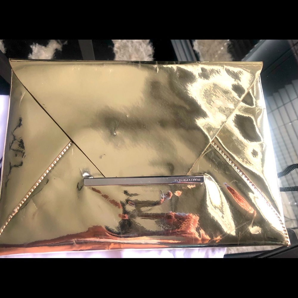 BCBG MAXAZRIA New Gold ENVELOPE CLUTCH.